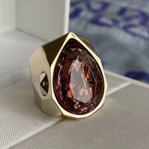 Dior Fashion Jewelry Purple Stone Ring Size 54
